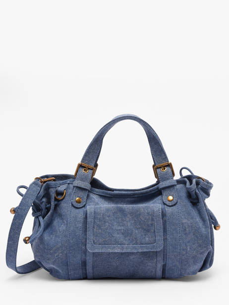 Sac 18h Canvas Coton Gerard darel Bleu canvas D489 vue secondaire 4