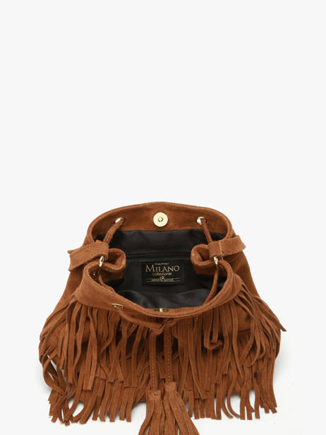 Sac Bandoulière Velvet Cuir Milano Marron velvet VE24116O vue secondaire 3