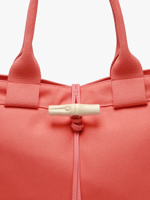 Longchamp Le roseau toile Sacs porté main Rose