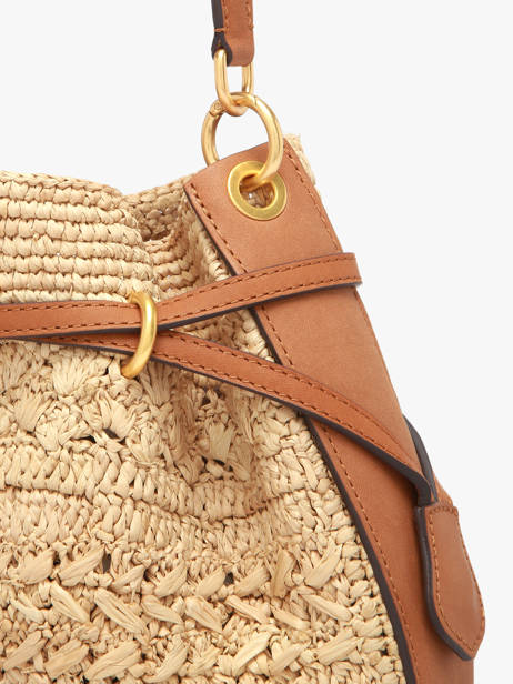 Sac Bandoulière Le Mini Romy Cuir Et Raphia Gerard darel Beige raphia E454 vue secondaire 3