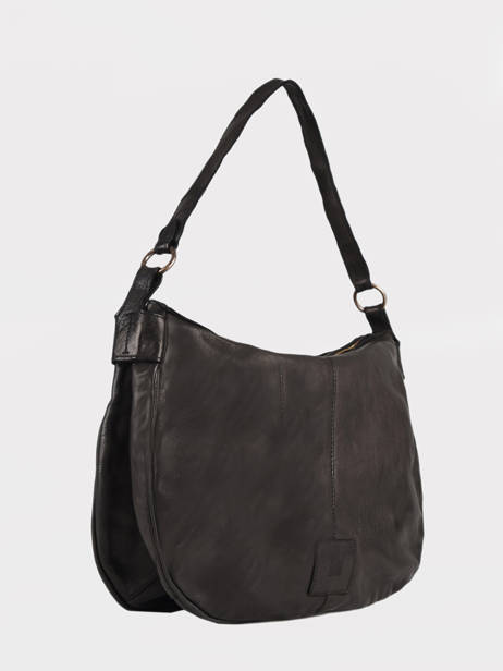 Sac BandouliÃ¨re Heritage Cuir Biba Noir heritage BT17 vue secondaire 2