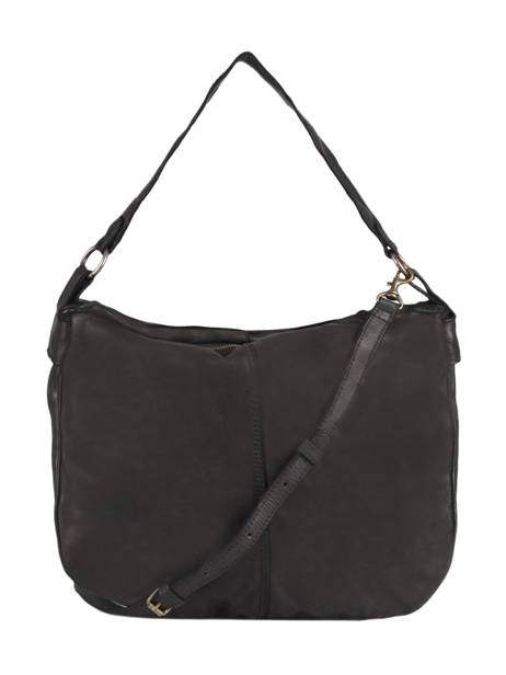 Sac BandouliÃ¨re Heritage Cuir Biba Noir heritage BT17 vue secondaire 4