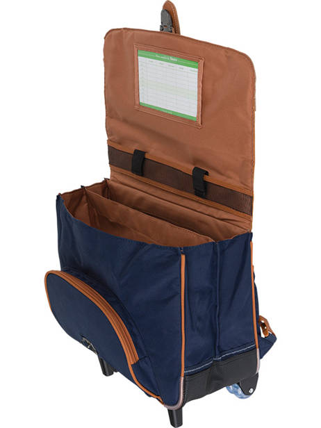 Cartable Ã  Roulettes 2 Compartiments Tann's Bleu les fantaisies g - 22-42111 vue secondaire 2