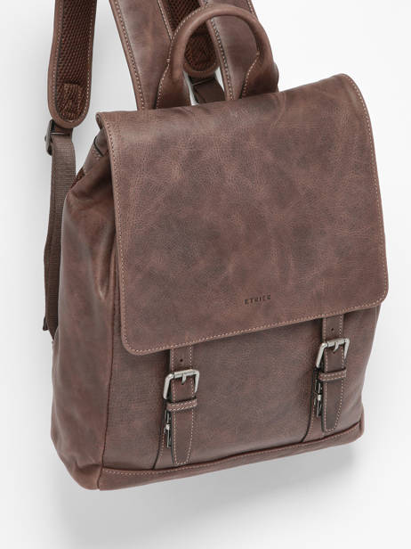 Sac Ã  Dos Spider Business 1 Compartiment Etrier Marron spider ESPI8191 vue secondaire 2